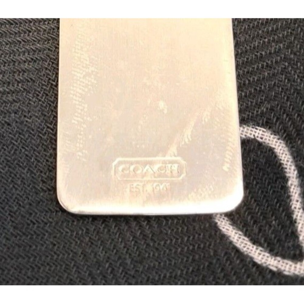 COACH Silver Tone Metal Hang Tag Charm Key Chain 3 - Picture 4 of 4